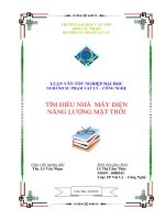 LUẬN văn sư PHẠM vật lý tìm HIỂU NHÀ máy điện NĂNG LƯỢNG mặt TRỜI 