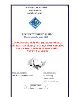 LUẬN văn sư PHẠM vật lý sử DỤNG PHƯƠNG PHÁP đàm THOẠI gợi mở NHẰM PHÁT HUY TÍNH TÍCH cực của học SINH KHI GIẢNG dạy CHƯƠNG v  DÒNG điện XOAY CHIỀU, vật lý 12 NÂNG CAO 