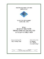 LUẬN văn LUẬT tư PHÁP QUẢN lý NHÀ nước TRONG LĨNH vực QUẢNG cáo lý LUẬN và THỰC TIỄN 