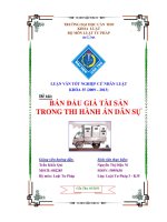 LUẬN văn LUẬT tư PHÁP bán đấu GIÁ tài sản TRONGTHI HÀNH án dân sự 