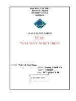 LUẬN văn sư PHẠM vật lý NHÀ máy NHIỆT điện 