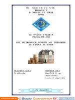 LUẬN văn LUẬT tư PHÁP DI TẶNG TRONG CHẾ ĐỊNH THỪA kế THEO PHÁP LUẬT dân sự VIỆT NAM 