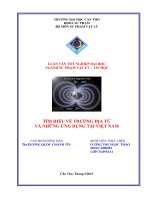 LUẬN văn sư PHẠM vật lý tìm HIỂU về TRƯỜNG địa từ và NHỮNG ỨNG DỤNG tại VIỆT NAM 