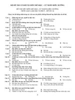 BỘ đề THI có đáp án môn mô học – cử NHÂN điều DƯỠNG 