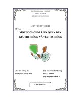 LUẬN văn sư PHẠM TOÁN một số vấn đề LIÊN QUAN đến GIÁ TRỊ RIÊNG và VEC tơ RIÊNG 