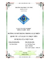 LUẬN văn LUẬT tư PHÁP ĐƯỜNG cơ sở THẲNG TRONG LUẬT BIỂN QUỐC tế   lý LUẬN và THỰC TIỄN áp DỤNG của VIỆT NAM 