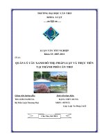 LUẬN văn LUẬT tư PHÁP QUẢN lý cây XANH đô THỊ PHÁP LUẬT và THỰC TIỄN  tại THÀNH PHỐ cần THƠ 