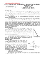 ĐỀ THI HSG VẬT LÝ LỚP 10 HẢI DƯƠNG