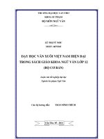 LUẬN văn sư PHẠM NGỮ văn dạy học văn XUÔI VIỆT NAM HIỆN đại TRONG SÁCH GIÁO KHOA NGỮ văn lớp 12 (bộ cơ bản) 