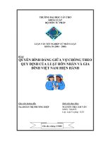 LUẬN văn LUẬT tư PHÁP QUYỀN BÌNH ĐẲNG GIỮA vợ CHỒNG THEO QUY ĐỊNH của LUẬT hôn NHÂN và GIA ĐÌNH VIỆT NAM HIỆN HÀNH 