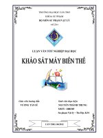 LUẬN văn sư PHẠM vật lý KHẢO sát máy BIẾN THẾ 