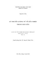 LUẬN văn sư PHẠM vật lý lý THUYẾT LƯỢNG tử về dẫn NHIỆT TRONG bán dẫn 