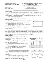 ĐỀ THI HSG VẬT LÝ LỚP 9 AN GIANG CHỢ MỚI