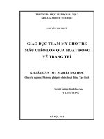 Giáo dục thẩm mỹ cho trẻ mẫu giáo lớn qua hoạt động vẽ trang trí