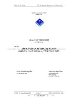 LUẬN văn LUẬT tư PHÁP xác lập QUAN hệ CHA, mẹ và CON KHOẢNG CÁCH GIỮA LUẬT và THỰC TIỄN 