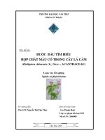 LUẬN văn sư PHẠM hóa bước đầu tìm HIỂU  hợp CHẤT màu có TRONG cây lá CBM  (dicliptera chinensis (l ) ness– ACANTHACEAE) 