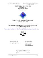 LUẬN văn LUẬT tư PHÁP QUYỀN tài sản TRONG LUẬT dân SỰVIỆT NAM lý LUẬN và THỰC TIỄN 
