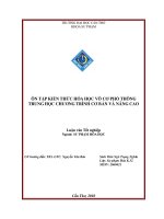 LUẬN văn sư PHẠM hóa ôn tập KIẾN THỨC hóa học vô cơ PHỔ THÔNG TRUNG học CHƯƠNG TRÌNH cơ bản và NÂNG CAO 