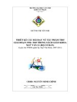 LUẬN văn sư PHẠM NGỮ văn THIẾT kế các bài dạy về tác PHẨM THƠ GIAI đoạn 1930   1945 TRONG SÁCH GIÁO KHOA NGỮ văn 11 (bộ cơ bản) 