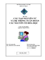 LUẬN văn sư PHẠM vật lý cấu tạo NGUYÊN tử và hệ THỐNG TUẦN HOÀN các NGUYÊN tố hóa học 