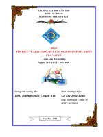 LUẬN văn sư PHẠM vật lý tìm HIỂU về ELECTRON QUA các GIAI đoạn PHÁT TRIỂN của vật lý 