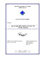 LUẬN văn LUẬT tư PHÁP QUAN hệ hôn NHÂN có yếu tố nước NGOÀI 