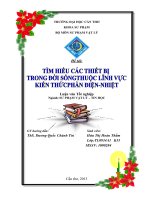 LUẬN văn sư PHẠM vật lý tìm HIỂU các THIẾT bị TRONG đời SỐNG THUỘC LĨNH vực KIẾN THỨC PHẦN điện   NHIỆT 