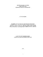 NGHIÊN cứu sử DỤNG CHẾ PHẨM SINH học TRONG ƯƠNG NUÔI ấu TRÙNG tôm CÀNG XANH QUI TRÌNH nước TRONG 