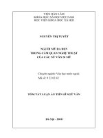 Người Mỹ da đen trong cảm quan nghệ thuật của các nữ văn sĩ Mỹ (tt)
