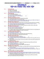 Tuyển chọn một số câu hỏi trắc nghiệm tin học lớp 11 chương tệp và thao tác với tệp