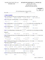Đề kiểm tra hình học 10 chương 3 năm 2017 – 2018 trường THPT nhữ văn lan – hải phòng 