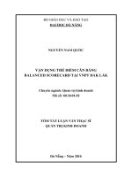 Vận dụng thẻ điểm cân bằng balanced scorecard tại VNPT đắk lắk (tt) 