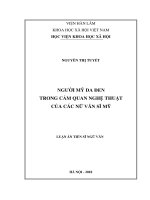 Người Mỹ da đen trong cảm quan nghệ thuật của các nữ văn sĩ Mỹ (Luận án tiến sĩ)