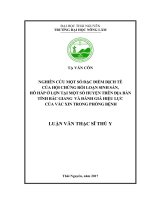Nghiên cứu một số đặc điểm dịch tễ của Hội chứng rối loạn sinh sản, hô hấp ở lợn tại một số huyện trên địa bàn tỉnh Bắc Giang và đánh giá hiệu lực của vắc xin trong phòng bệnh (Luận văn thạc sĩ)