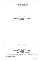 Bài thu hoạch BDTX THPT ĐẶC ĐIỂM TÂM LÍ của học sinh TRUNG HỌC PHỔ THÔNG