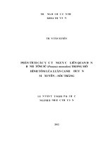 PHÂN TÍCH các yếu tố NGUY cơ LIÊN QUAN đến BỆNH tôm sú (penaeus monodon) TRONG mô HÌNH tôm lúa LUÂN CANH ở HUYỆN mỹ XUYÊN – sóc TRĂNG 