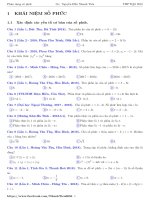 Bài tập trắc nghiệm số phức có đáp án – nguyễn hữu nhanh tiến 