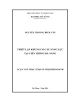 Thiết lập khung cơ cấu năng lực tại viễn thông đà nẵng