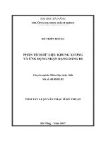Phân tích dữ liệu   khung xương và ứng dụng nhận dạng dáng đi