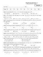 Đề kiểm tra 15 phút PT mặt phẳng lớp 12 (trắc nghiệm)