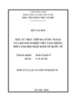 Đầu tư trực tiếp ra nước ngoài của doanh nghiệp việt nam trong bối cảnh hội nhập kinh tế quốc tế tt