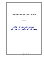 SÁNG KIẾN MỘT SỐ VẤN ĐỀ CƠ BẢN VỀ CÁC ĐẠI PHÂN TỬ HỮU CƠ