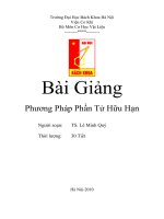 Bài giảng Phần tử hữu hạn  ĐHBK