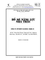 Hồ sơ năng lực nhà thầu