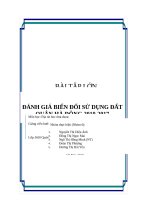 Ứng dụng viễn thám và GIS đấnh giá biến động đất quận Hà Đông
