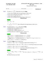 ĐỀ THI THỬ THPT QUỐC GIA môn Toán Cần Thơ Có lời giải chi tiết File Word