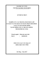 Nghiên cứu các phương pháp phân lớp văn bản và