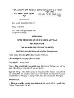 Ban an phuc tham tranh chap giua cac thanh vien cong ty