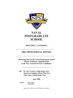 Marketing Plan for the Naval Postgraduate School Master of Business Administration to the Navy nrestricted Line Community