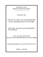 Ứng xử của nhà cao tầng khi kể đến sự suy giảm độ cứng các cấu kiện